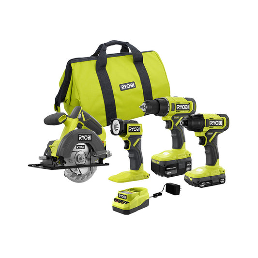 RYOBI 18V ONE+ 4-Tool Combo Kit