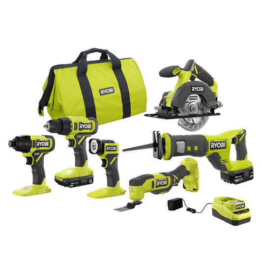 RYOBI 18V ONE+ 6-Tool Combo Kit
