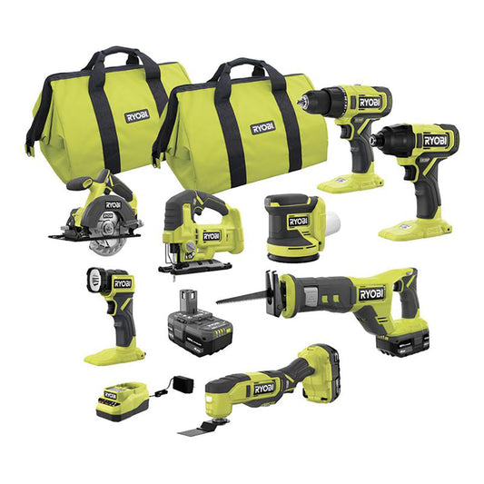 RYOBI 18V ONE+ 8-Tool Combo Kit