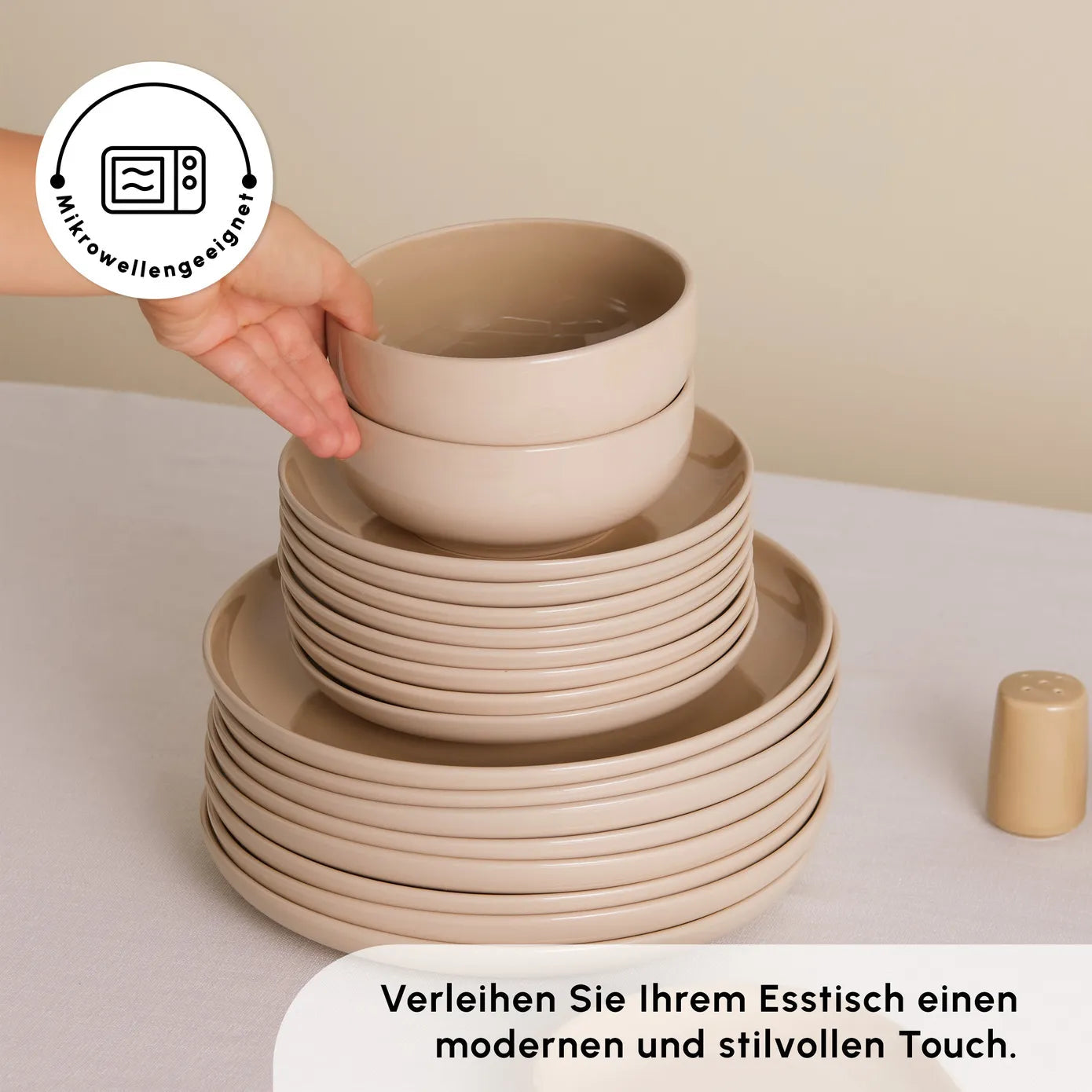 Karaca Terra 36-piece cream dinner set product image 5