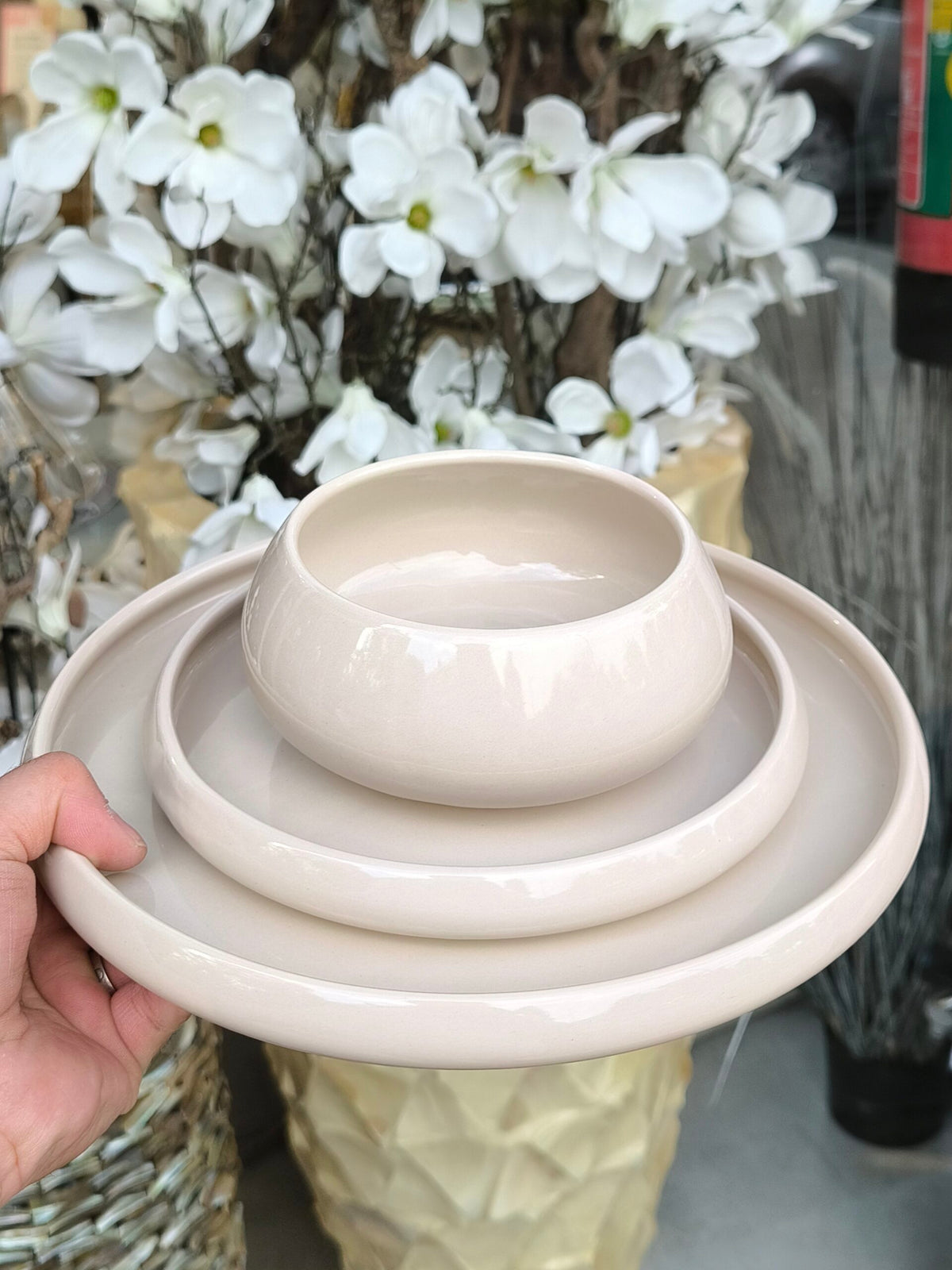 Bricard Bondy 18-Piece Dinnerware Set for 6 – Beige
