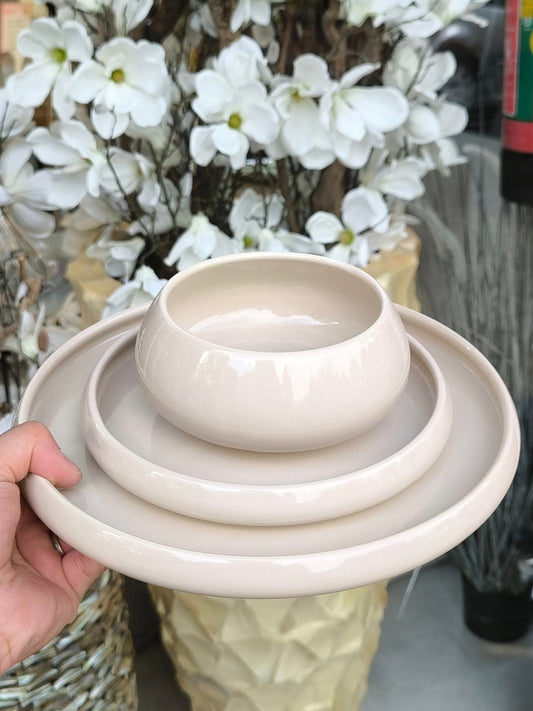 Bricard Bondy 18-Piece Dinnerware Set for 6 – Beige