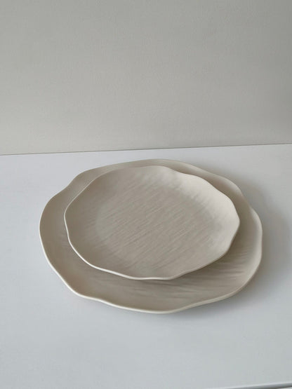 Fiora beige ceramic dinnerware set image 9