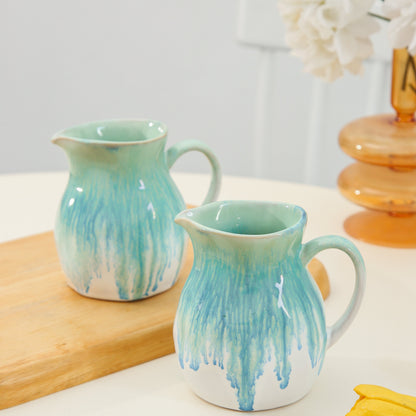 2-Piece Milk Pitcher Set-Aqua Blue