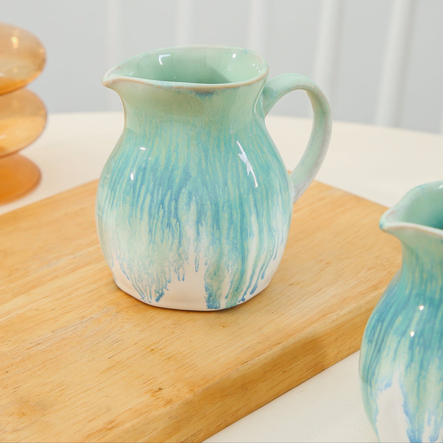 2-Piece Milk Pitcher Set-Aqua Blue