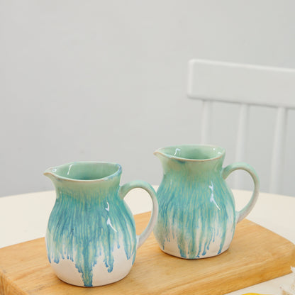 2-Piece Milk Pitcher Set-Aqua Blue
