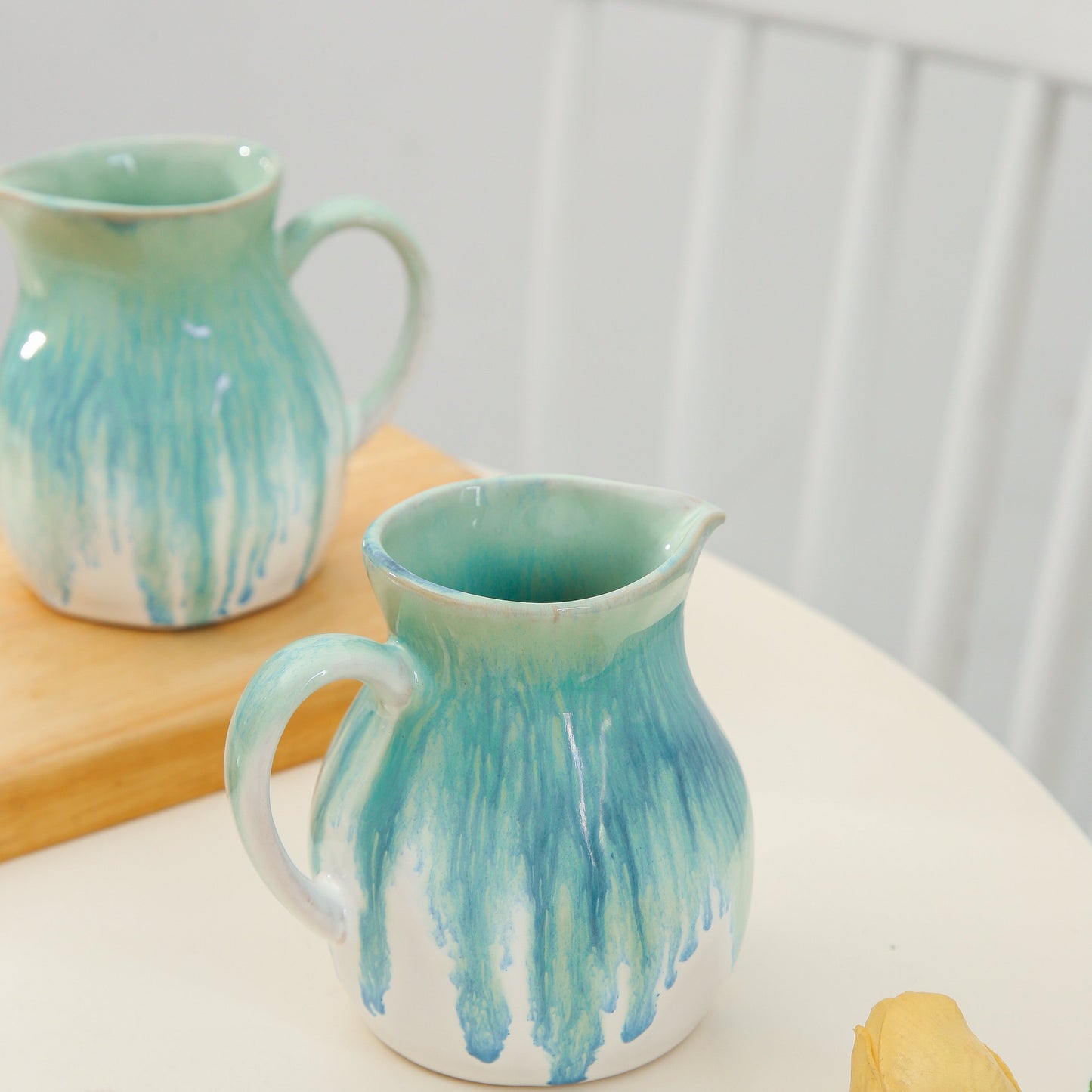 2-Piece Milk Pitcher Set-Aqua Blue