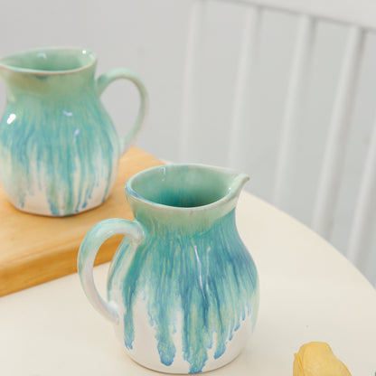 2-Piece Milk Pitcher Set-Aqua Blue