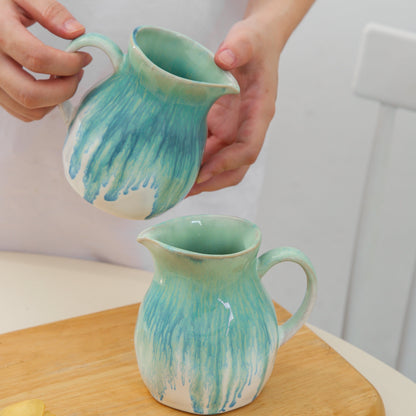 2-Piece Milk Pitcher Set-Aqua Blue