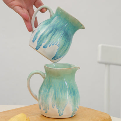 2-Piece Milk Pitcher Set-Aqua Blue