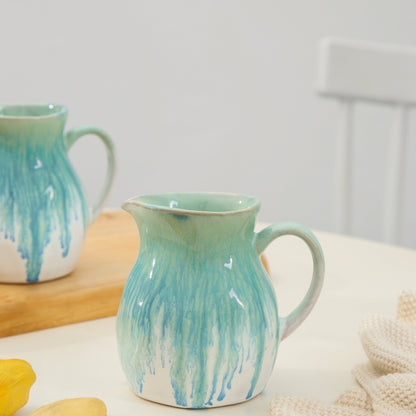 2-Piece Milk Pitcher Set-Aqua Blue
