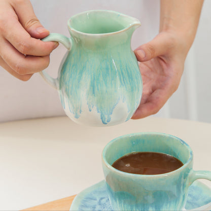 2-Piece Milk Pitcher Set-Aqua Blue