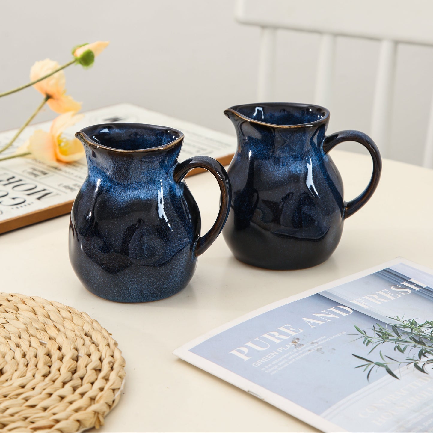 2-Piece Milk Pitcher Set-Ocean Blue