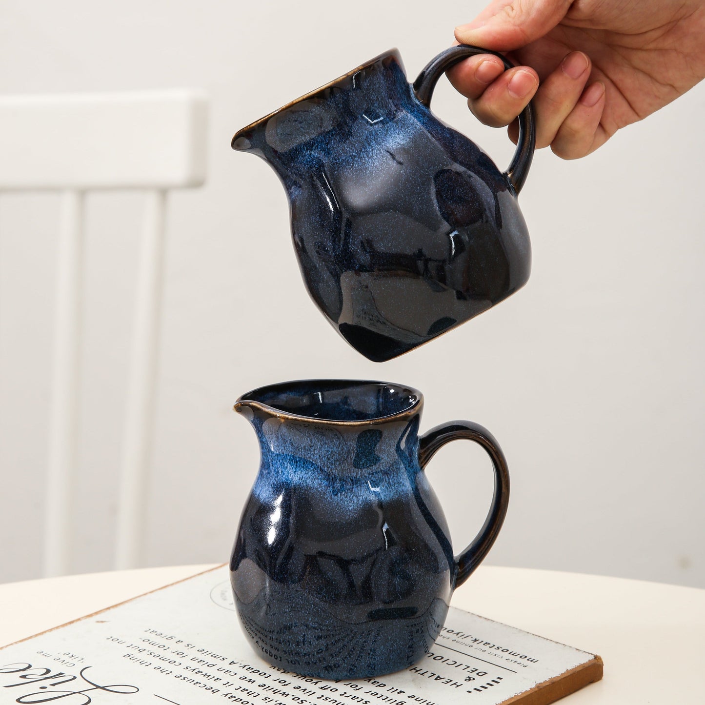 2-Piece Milk Pitcher Set-Ocean Blue