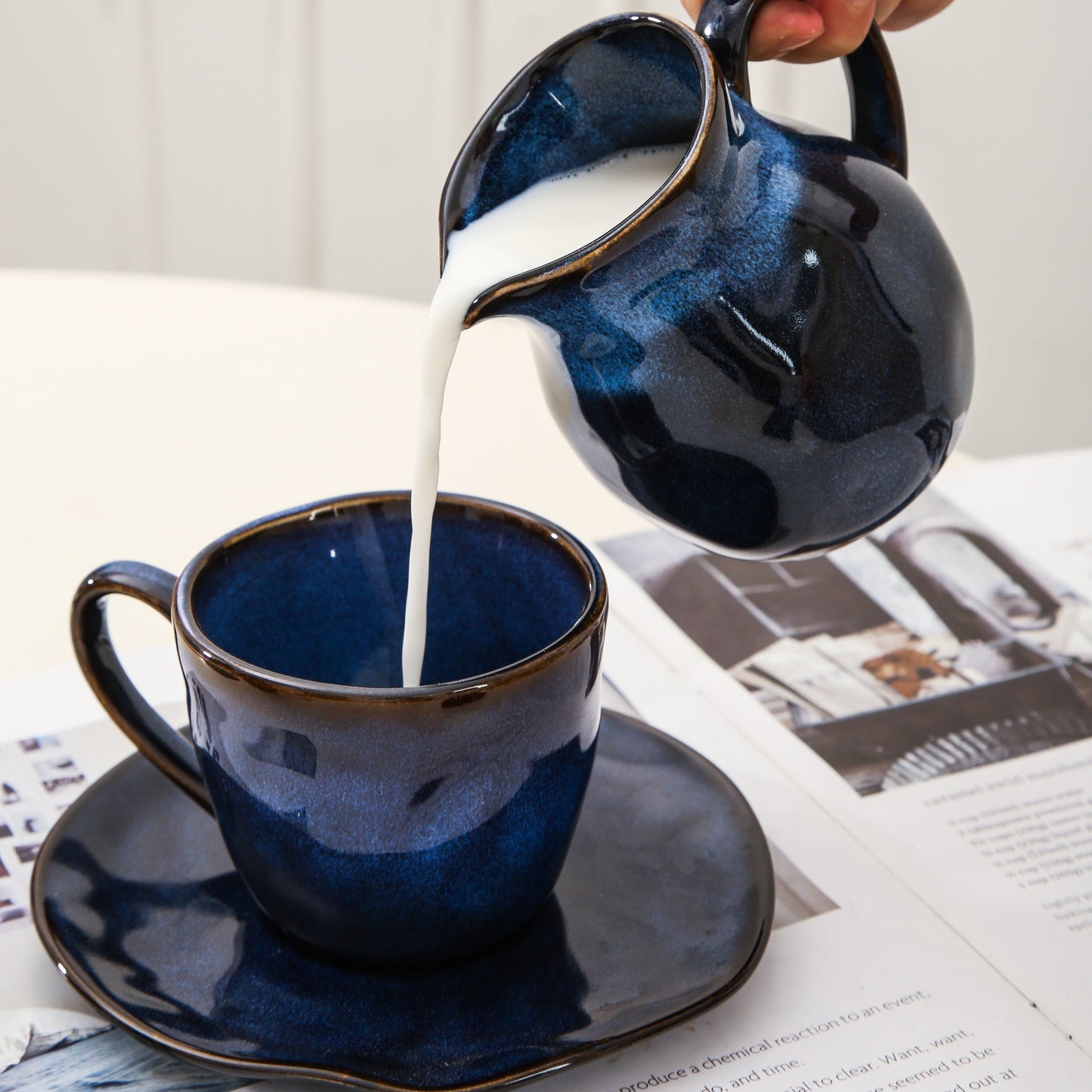 2-Piece Milk Pitcher Set-Ocean Blue