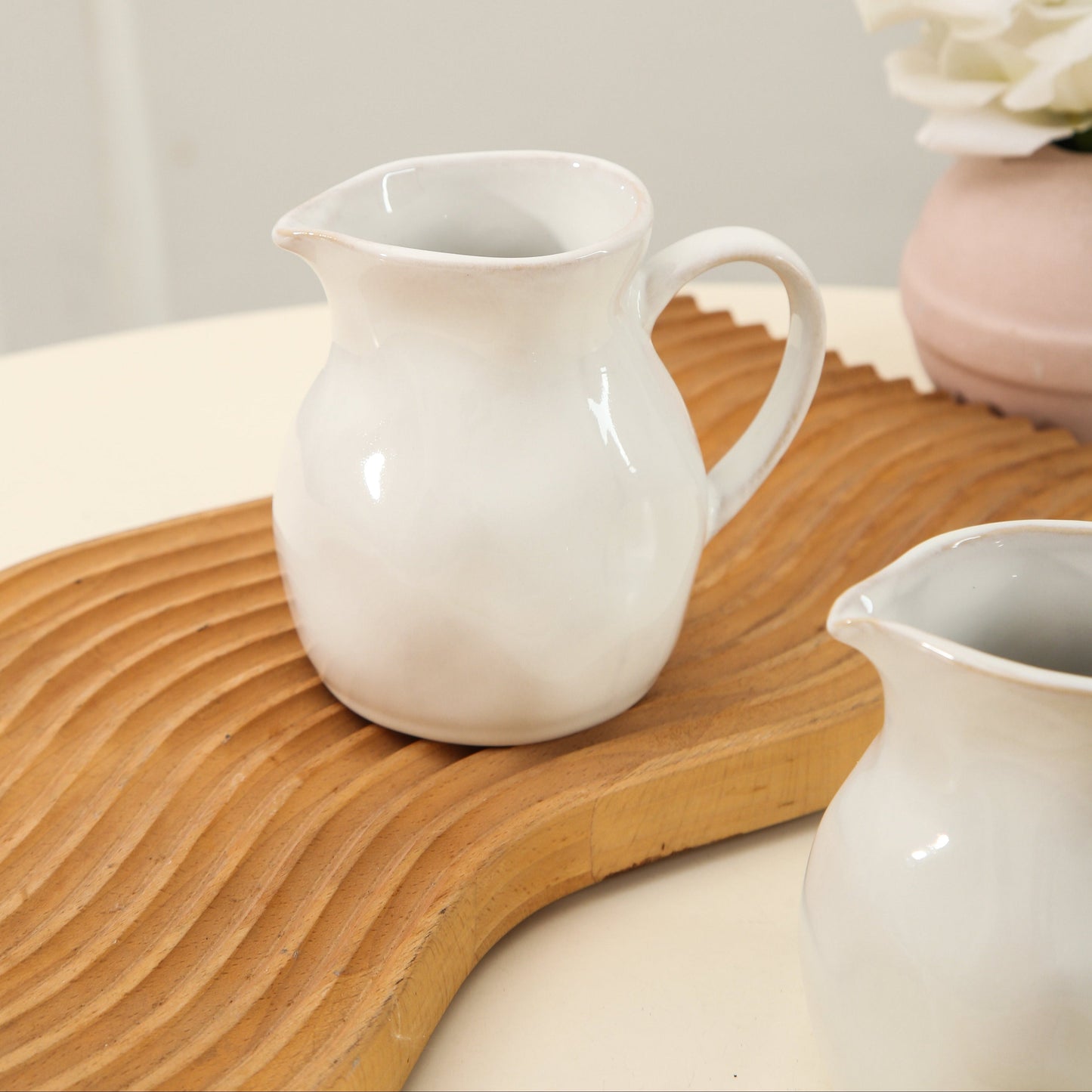 2-Piece Milk Pitcher Set-Pearl White