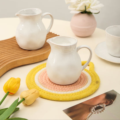2-Piece Milk Pitcher Set-Pearl White