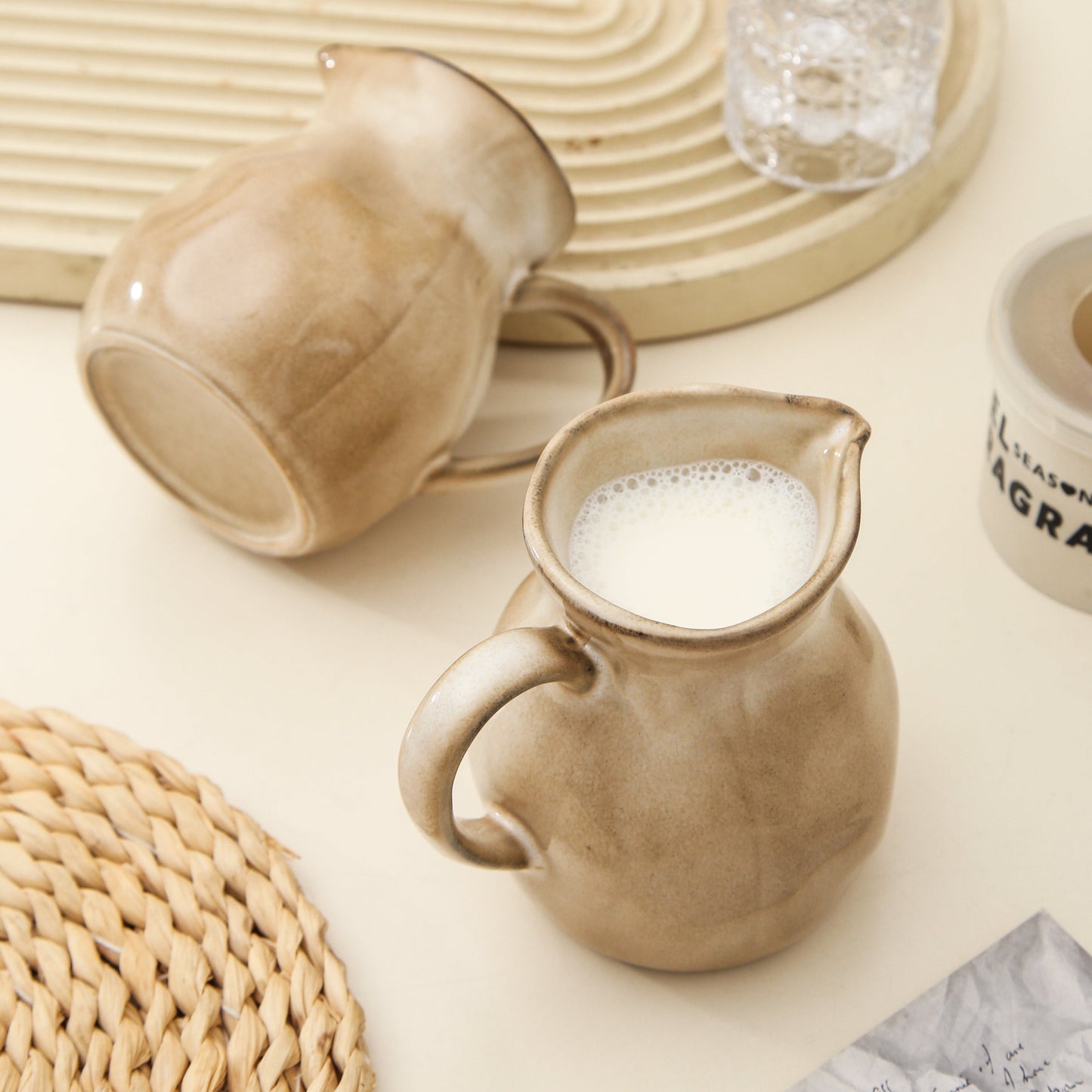 2-Piece Milk Pitcher Set-Crema