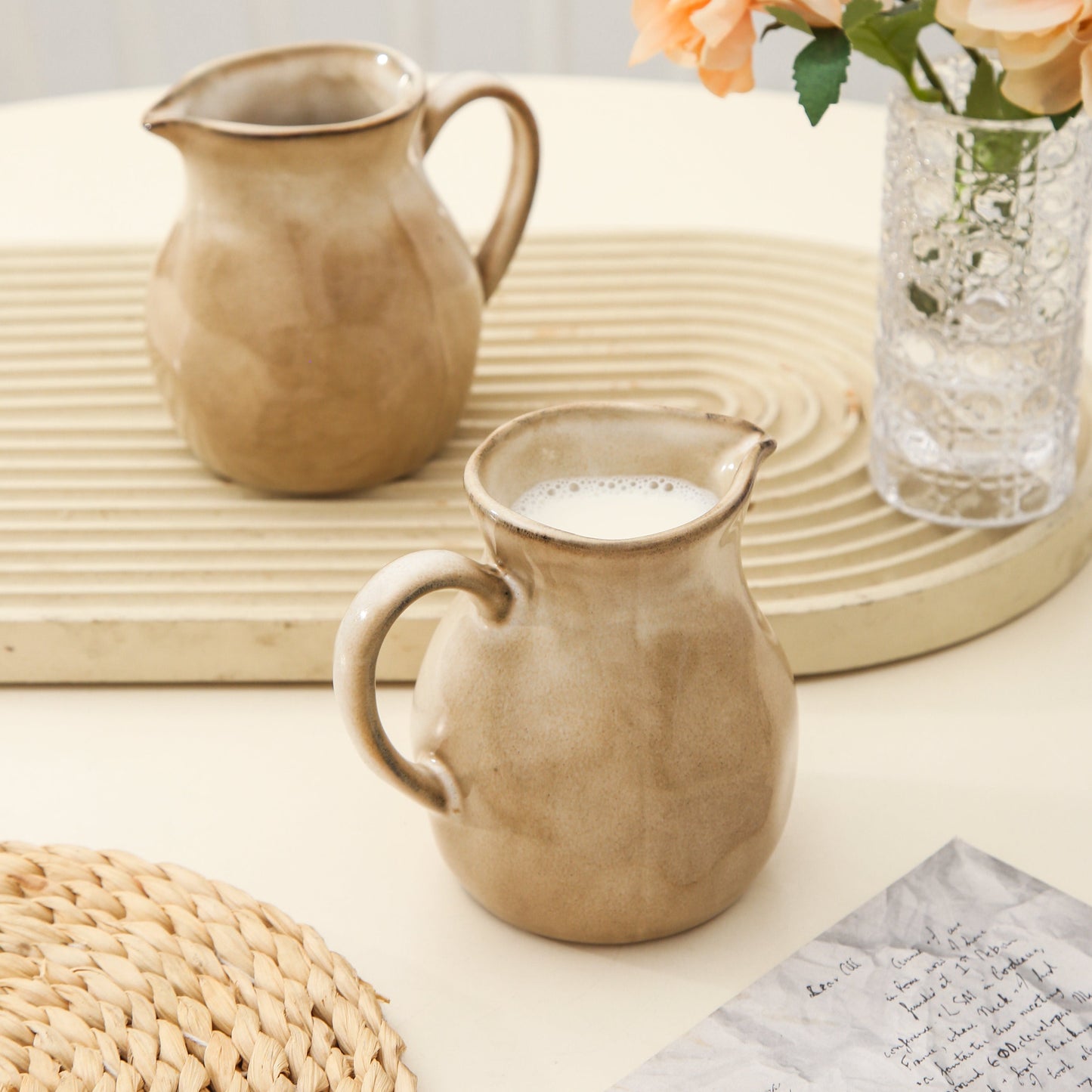 2-Piece Milk Pitcher Set-Crema