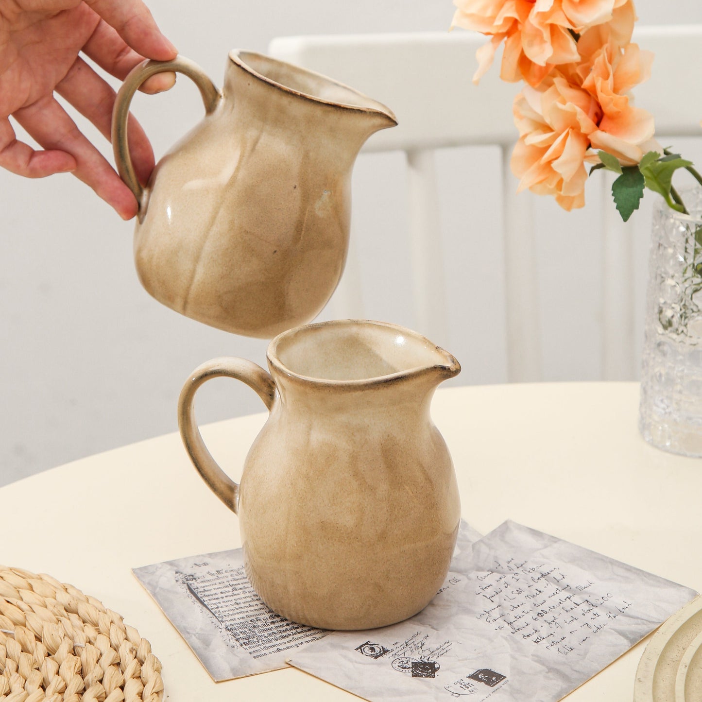 2-Piece Milk Pitcher Set-Crema