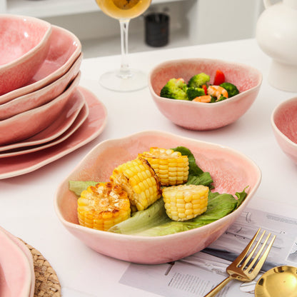 16 Piece Set Dinnerware Set- Rose Pink