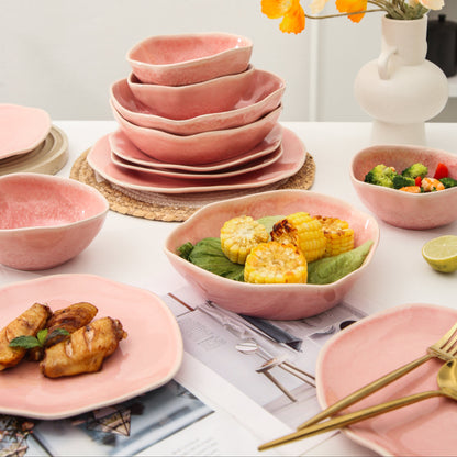 16 Piece Set Dinnerware Set- Rose Pink
