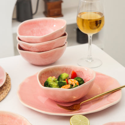 16 Piece Set Dinnerware Set- Rose Pink
