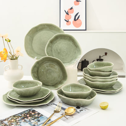 16 Piece Set Dinnerware Set-Royal Olive