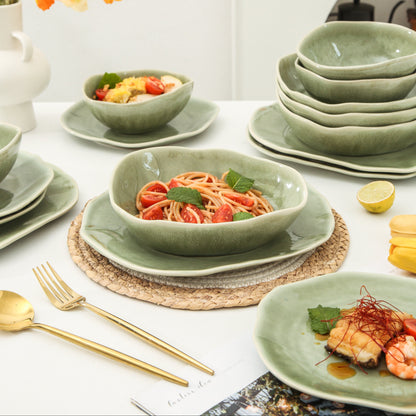 16 Piece Set Dinnerware Set-Royal Olive