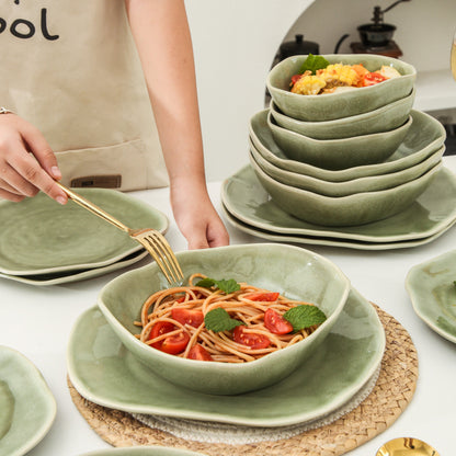 16 Piece Set Dinnerware Set-Royal Olive
