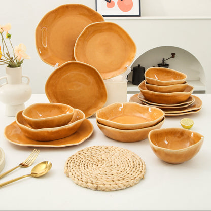 16-Piece Dinnerware Set – Golden Amber