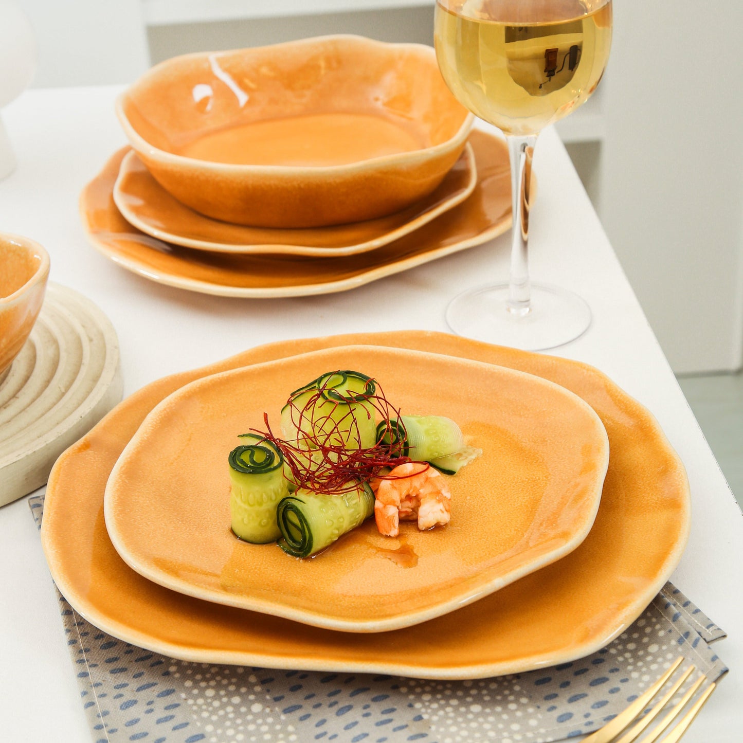 16-Piece Dinnerware Set – Golden Amber