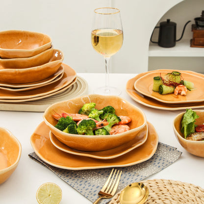 16-Piece Dinnerware Set – Golden Amber