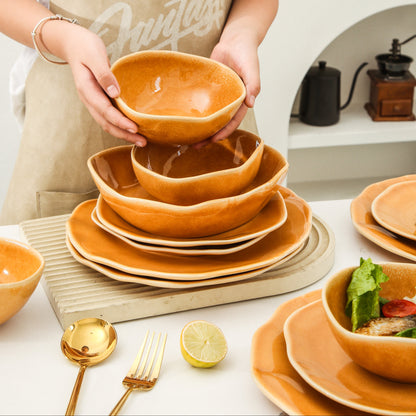 16-Piece Dinnerware Set – Golden Amber