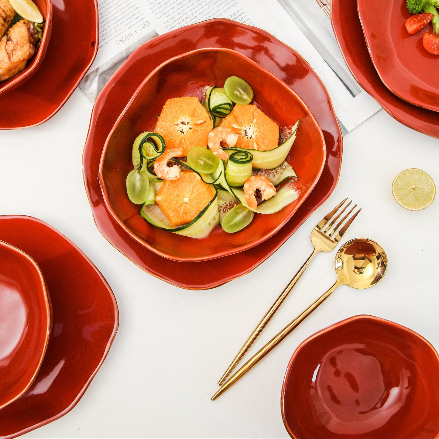 16-Piece Dinnerware Set – Garnet Rouge