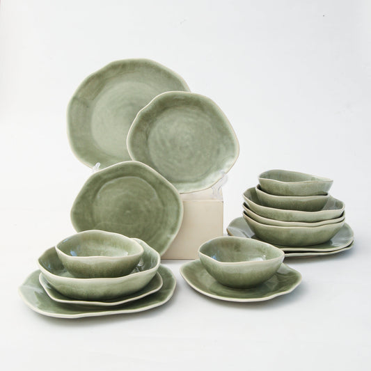 16 Piece Set Dinnerware Set-Royal Olive