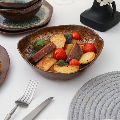 16 Piece Set Dinnerware Set-Espresso Stone