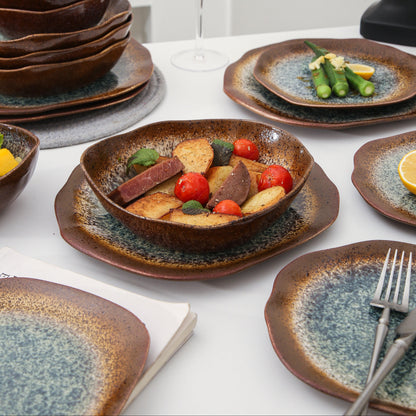16 Piece Set Dinnerware Set-Espresso Stone