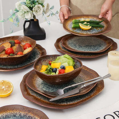 16 Piece Set Dinnerware Set-Espresso Stone
