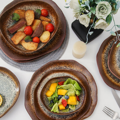 16 Piece Set Dinnerware Set-Espresso Stone