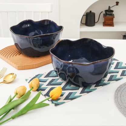 2 pcs Organic Deep Bowl- Ocean Blue