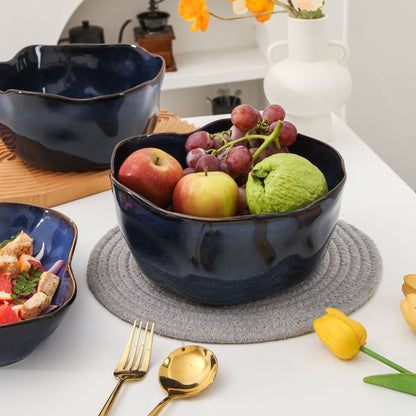 2 pcs Organic Deep Bowl- Ocean Blue