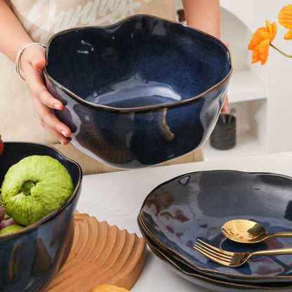 2 pcs Organic Deep Bowl- Ocean Blue