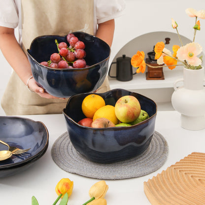 2 pcs Organic Deep Bowl- Ocean Blue