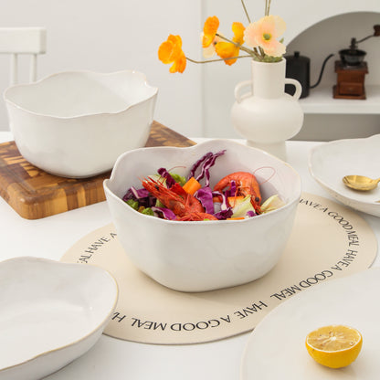 2 pcs Organic Deep Bowl-Pearl White