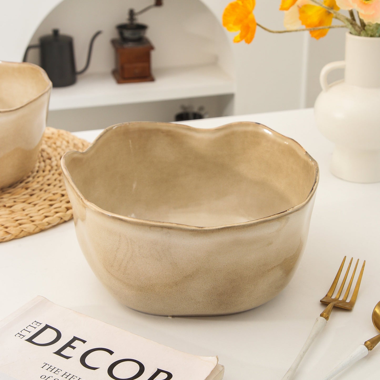 2 pcs Organic Deep Bowl-Crema