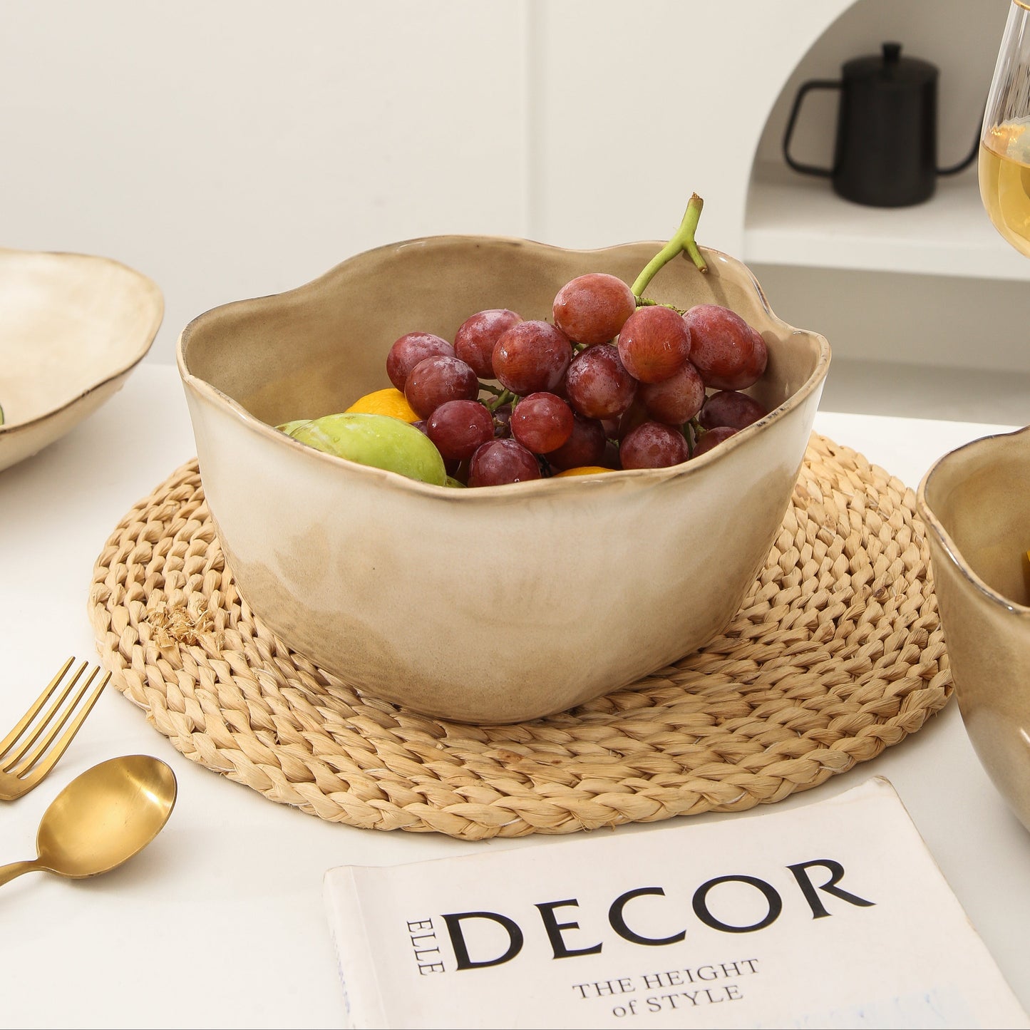 2 pcs Organic Deep Bowl-Crema