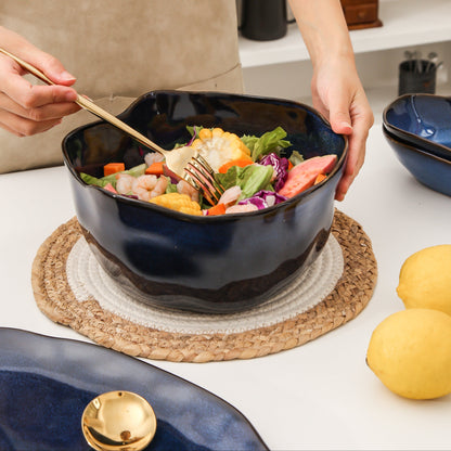 2 pcs Organic Deep Bowl- Ocean Blue