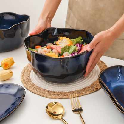 2 pcs Organic Deep Bowl- Ocean Blue