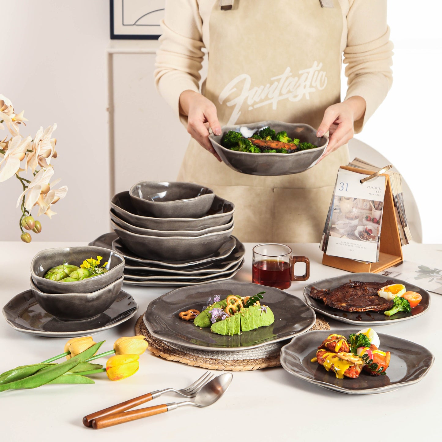 16-Piece Dinnerware Set – Royal Graphite